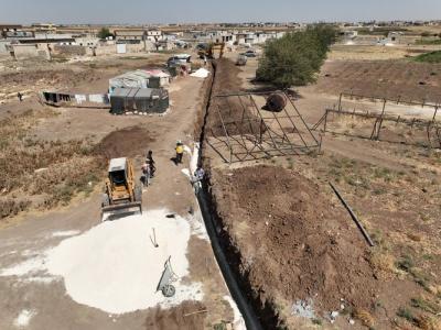 الدفاع المدني السوري يطلق مشروعاً لتوسيع شبكة الصرف في حوار النهر شمالي حلب